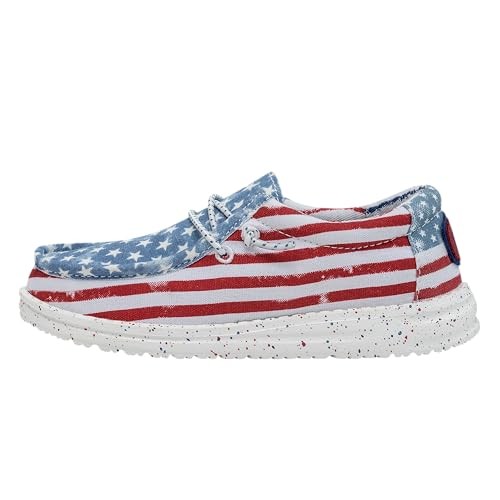 HEYDUDE Wally Patriotic Kids| Kids Shoes | Kids Slip On Sneakers | Light-Weight - Picture 3 of 18