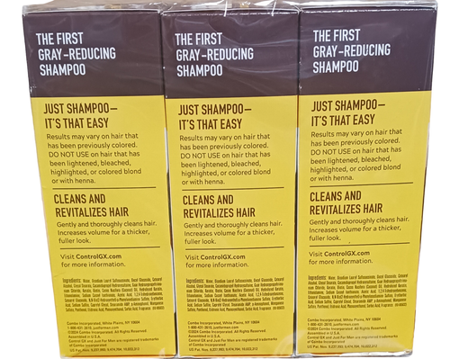 Just for Men Control GX Grey Reducing Shampoo for Lighter Shades Hair Pack of 3 - Picture 7 of 12