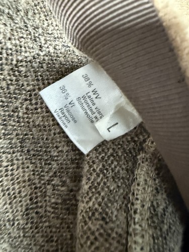 Vtg Azzedine Alaia Brown Leopard Knit Cardigan Coat L - Picture 11 of 12