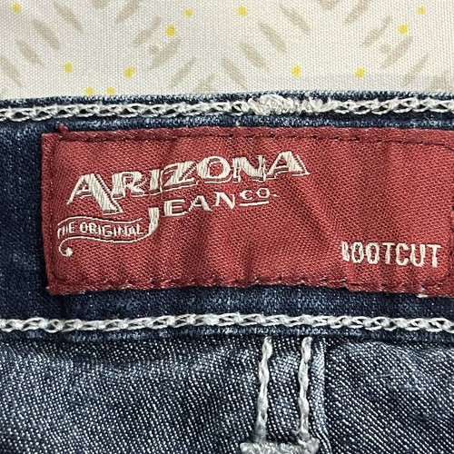 Arizona Jeans Girls Sz 12 Bootcut Dark Blue Angel Wings Denim Distressed - Picture 5 of 10
