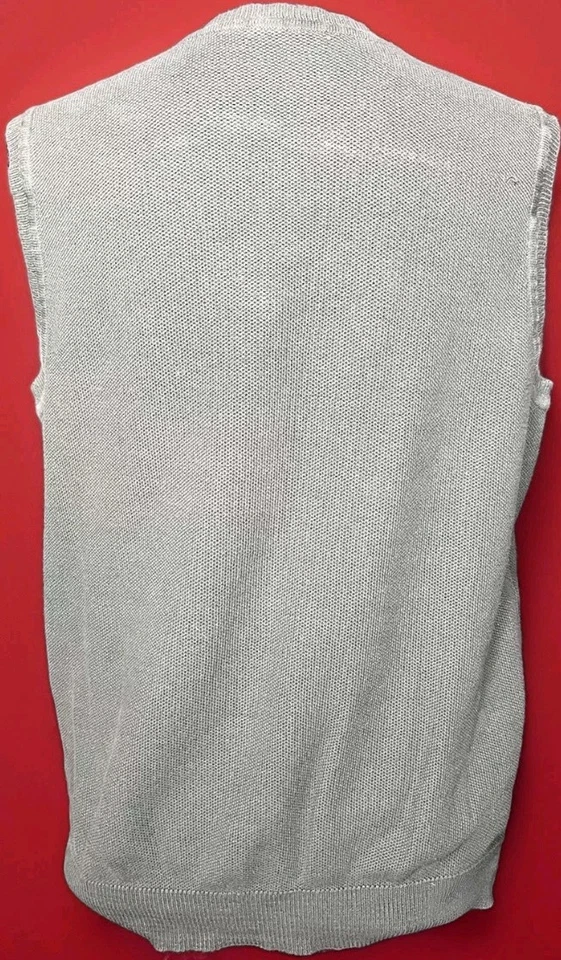 Vintage Masters Golf Mens Large Green V-Neck Knit Pullover Vest - Image 2 of 3