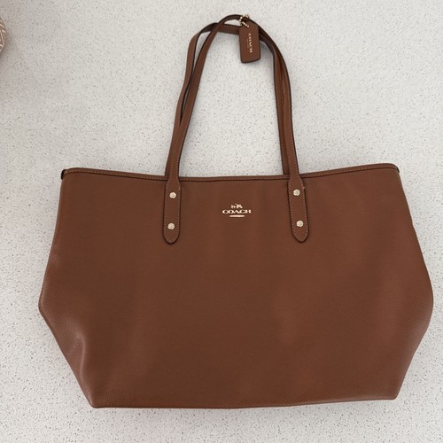 Coach braune Leder City Reißverschluss Tasche authentisch (siehe Beschreibung) - Bild 1 von 24