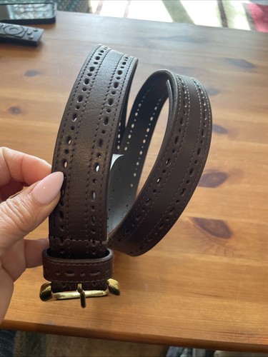 Cintura uomo in pelle marrone made in Argentina taglia 40/42 - Foto 4 di 6