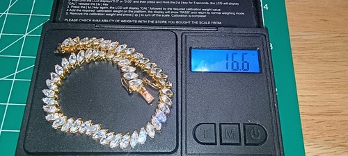 Tennisarmband Sterlingsilber vergoldet - Bild 12 von 13