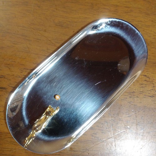 Bandeja de accesorios Mikimoto elegante plato de joyería coleccionable regalo plata gato E131 - Imagen 7 de 9