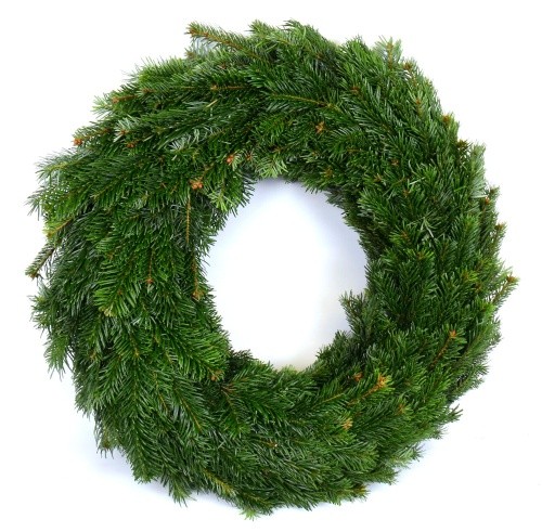 Adventskranz frisch Ø 50 cm Zweige Nordmann echte Tannen ohne Deko Weihnachten - Bild 1 von 1