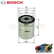 Bosch 1457434153 Fuel Filter Screw-on 86.7 mm Fits Mercedes-Benz T1 1982-1990