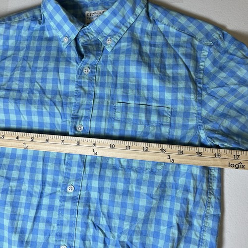 Crewcuts Boys Size 12 Blue Plaid Short Sleeve Collared Shirt, New, 100% Cotton - Picture 7 of 9