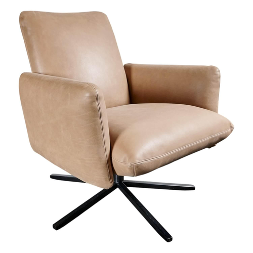 Bielefelder Werkstätten Lounge Sessel Heaven Leder Java Basalt Braun  - Bild 1 von 5