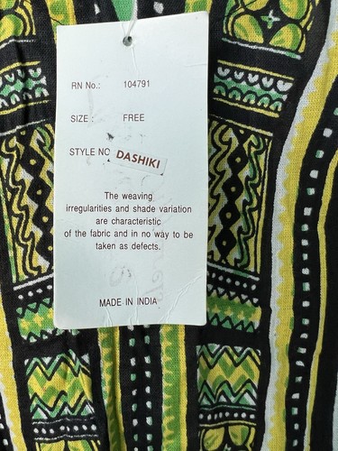 NWT Advance apparels African one size dashiki tunic top Pocket Boho Festival - Picture 10 of 17