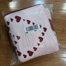 Victoria s Secret Valentines Day Pink Hearts Sherpa Cozy Throw Blanket NIP