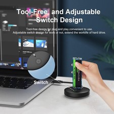 M.2 NVMe SSD Docking Station, M.2 PCIe SSD Dock to USB C Adapter, USB3.2 GEN2...
