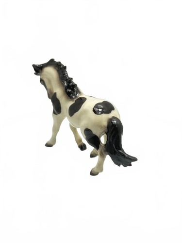 Hagen Renaker Vintage Miniatur Figur im Ruhestand schwarz Pinto Indianer Pony - Bild 5 von 5
