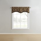 Renaissance Home Fashion Darby Layered Scalloped Valance with Cording, Café, ...
