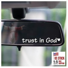 I Love You Drive Safe Mirror Sticker, Car Stickers for Trust in God - White