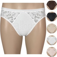 Ladies High Waist Leg Briefs Knickers ex M S New Lace Girls Womens UK Size