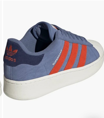 Adidas Superstar XLG Crew Blue Mens Three Stripe Sneakers Shoes Size 12 NEW - Picture 2 of 6