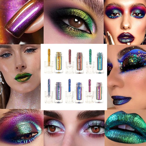 Sombra de ojos líquida camaleón delineador de ojos aurora multicolor cromo maquillaje de ojos calma - Imagen 13 de 23