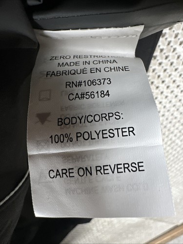 Zero Restriction Power Torque Full Zip Jacket Black Metallic Silver Medium - Picture 9 of 9