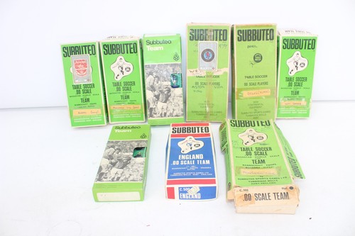 F x9 Vintage Boxed Subbuteo Teams Inc Brazil, West Germany, Arsenal etc Spares.