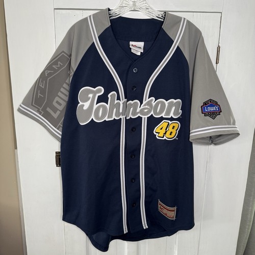 Camiseta deportiva Chase NASCAR Jimmy Johnson talla mediana Team Lowes Racing #48 azul gris - Imagen 1 de 9