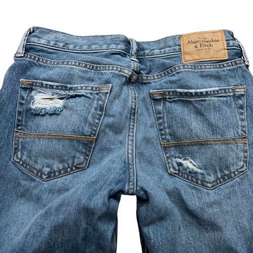 Pantalones de mezclilla Abercrombie & Fitch para hombre talla 30x30 Bootcut botón mosca azul de colección Y2K - Imagen 4 de 6