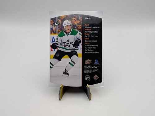 2022-23 Upper Deck Extended Series WYATT JOHNSTON Rookie 1997-98 SPx Retro RC - Picture 2 of 2