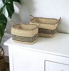 New ListingSet of Two 13" Natural Wicker Basket