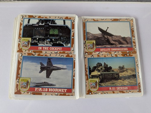 1991 Topps Desert Storm Trading Card Lot (64 Cards & Binder) Vintage Gulf War - Picture 14 of 17