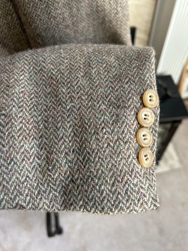 POLO RALPH LAUREN vintage tweed suit - multi earth tones - sz 40L 40R - Picture 4 of 11