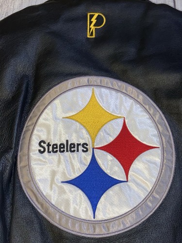 Vintage Pittsburgh Steelers Leather Jacket XL Pro Player NFL Experience Bomber - Picture 13 of 17