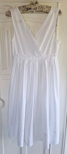 Toast White Cotton Summer Dress Size 10 Excellent Condition - Picture 14 of 14