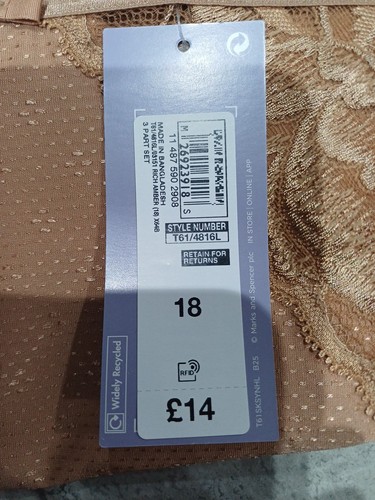 M&S Collection 3pk Wildblooms High Leg Knickers Size 18 RICH AMBER - Picture 8 of 8