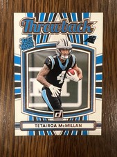 2025 Panini Donruss Tetairoa Mcmillan Throwback Rated Rookie #32 Panthers RC.