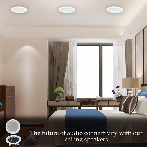 Home Theater Sound System Kit 1K W Bluetooth Amplifier 4/QTY 8" Ceiling Speakers - Picture 9 of 10