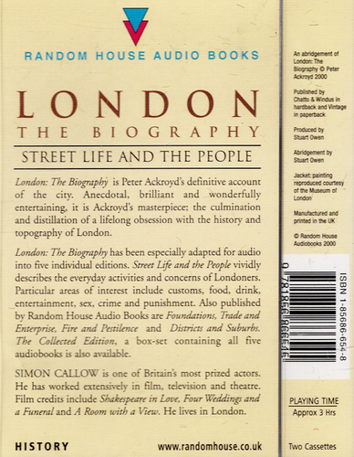 London - Street Life and the People von Peter Ackroyd (2 x Kassette, 2000) Audio - Bild 2 von 2