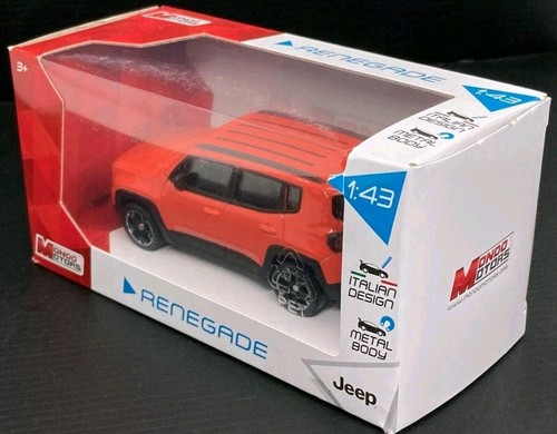 JEEP RENEGADE 1/43 MOTORAMA MONDO MOTORS ORANGE SPEED POWER CARARAMA METAL NEW - Foto 9 di 12