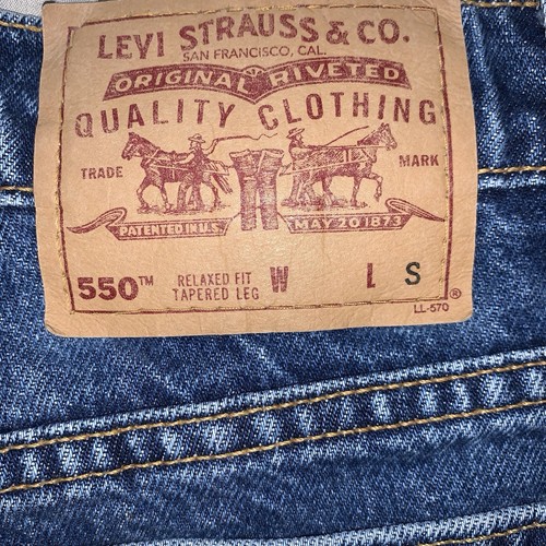 Vintage Levi's 550 Relaxed Fit Tapered Leg USA Womens Jeans Size 12 Reg S Blue - Picture 15 of 16