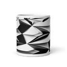 Monochrome Diamond Intersection Ceramic Coffee Mug - 11 oz