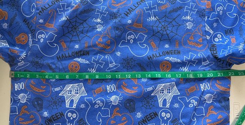 Women's Halloween Scrubs Medical Dental Vet Ghost Pumpkin Spiders Witch Hat Sz M - Picture 6 of 7