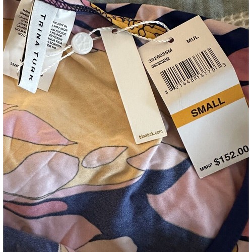 Nuevo Vestido Túnica Trina Turk Breeze Floral Natación Cubrir Pequeño Nuevo con Etiquetas Precio de venta sugerido por el fabricante $152 - Imagen 3 de 4