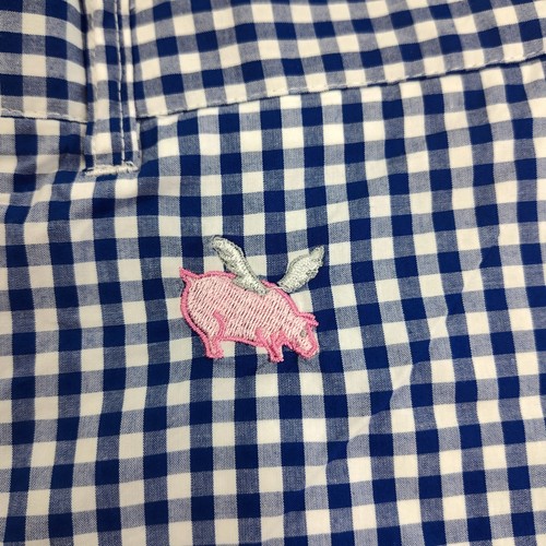 Castaway Nantucket Island - dunkelblau kariert mit Flying Pigs Shorts 36 - Bild 4 von 7