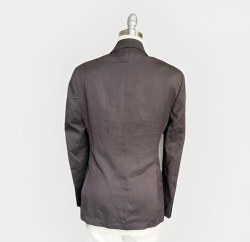 MNG by Mango Herren Leinen Zweiteiler Anzug Braun Leinen Größe 38 Slim Fit  - Bild 8 von 20