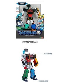 Tobot Mini Magma 6 Integration Robot Set with 6 Mini Cars by Young Toys