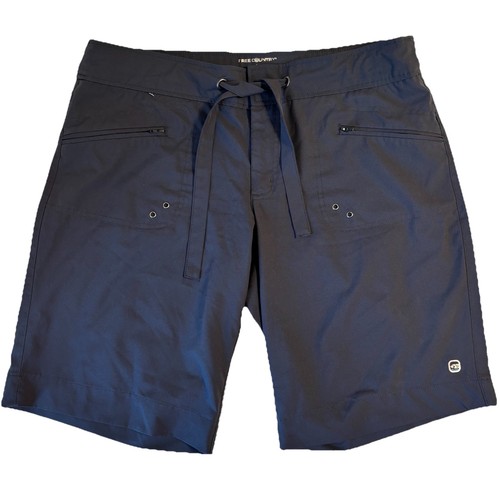 Free Country Shorts Damengröße Large 12/14 Wandern Bermuda Kordelzug grau