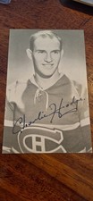 Vintage Montreal Canadien Signed Photo Charlie Hodge NHL Autograph 
