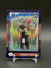 2024 Donruss Optic MICHAEL PENIX Rated Rookie Purple Shock #279 Atlanta Falcons