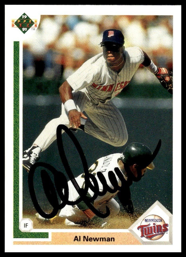 Al Newman Minnesota Twins 1991 Upper Deck #413 Auto Autographed Signed Card