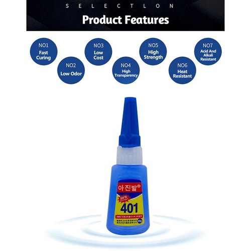 1-10PCS 401 Instant Multipurpose Adhesive Super Glue Strong Transparent 20g - Picture 3 of 25
