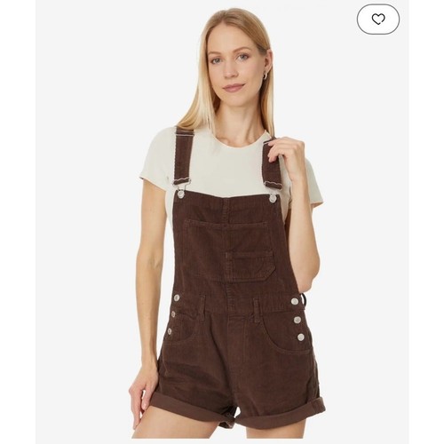 We The Free People Latzhose Ziggy Shortall braun Cord Barnwood NEU - Bild 3 von 12